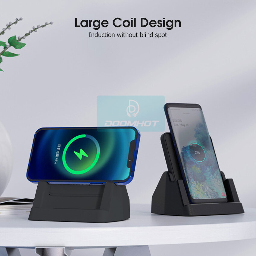 DoomHot Universal Wireless Charger 15W Desktop Stand Detachable Mobile Phone Stand Wireless Charger Phone Holder Wireless Charging Support Samsung S9 / Huawei MateRS / Xiaomi 10