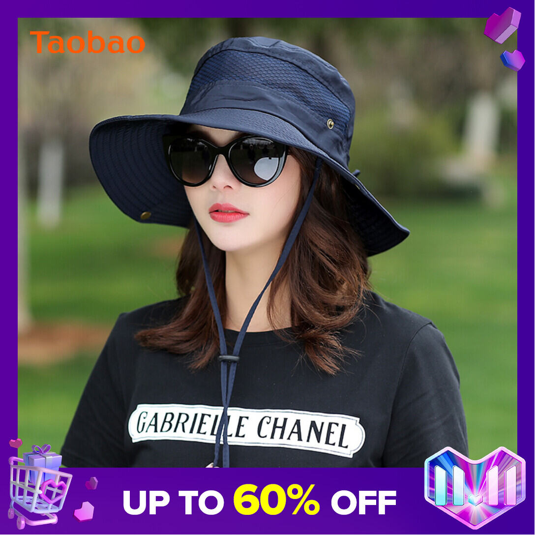 Hat Women's Summer Korean-Style Fashionable Cycling Sun Hat Mountaineering Big Edge Sun Protection Hat Travel Fisherman Hat Beach Sun Hat