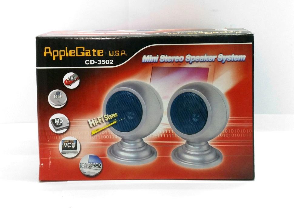 AUDIO APPLATEGATE USA CD-3502 MINI STEREO SPEAKER SYSTEM