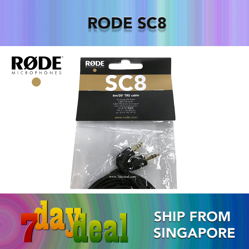 RODE SC8 TRS Extension Cable 6m (For VideoMicro and VideoMic GO microphone)