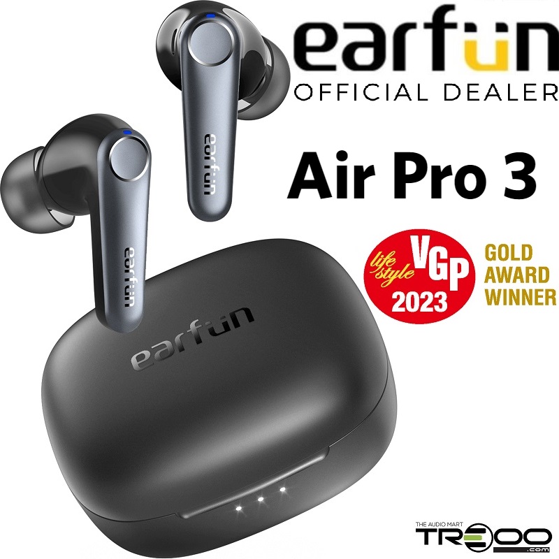 Earfun Air Pro 3 True Wireless Bluetooth Noise-Cancelling In-Ear Earphone with Mic
