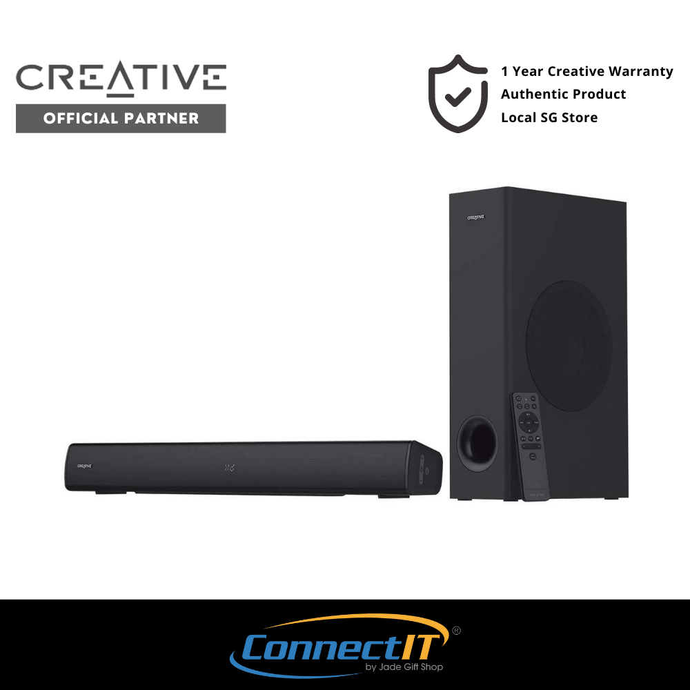 Creative Stage V2 High Performance Wireless Bluetooth 2.1 Soundbar with Subwoofer for TV, Computers, and Ultrawide Monitors (1 Year Local Warranty)