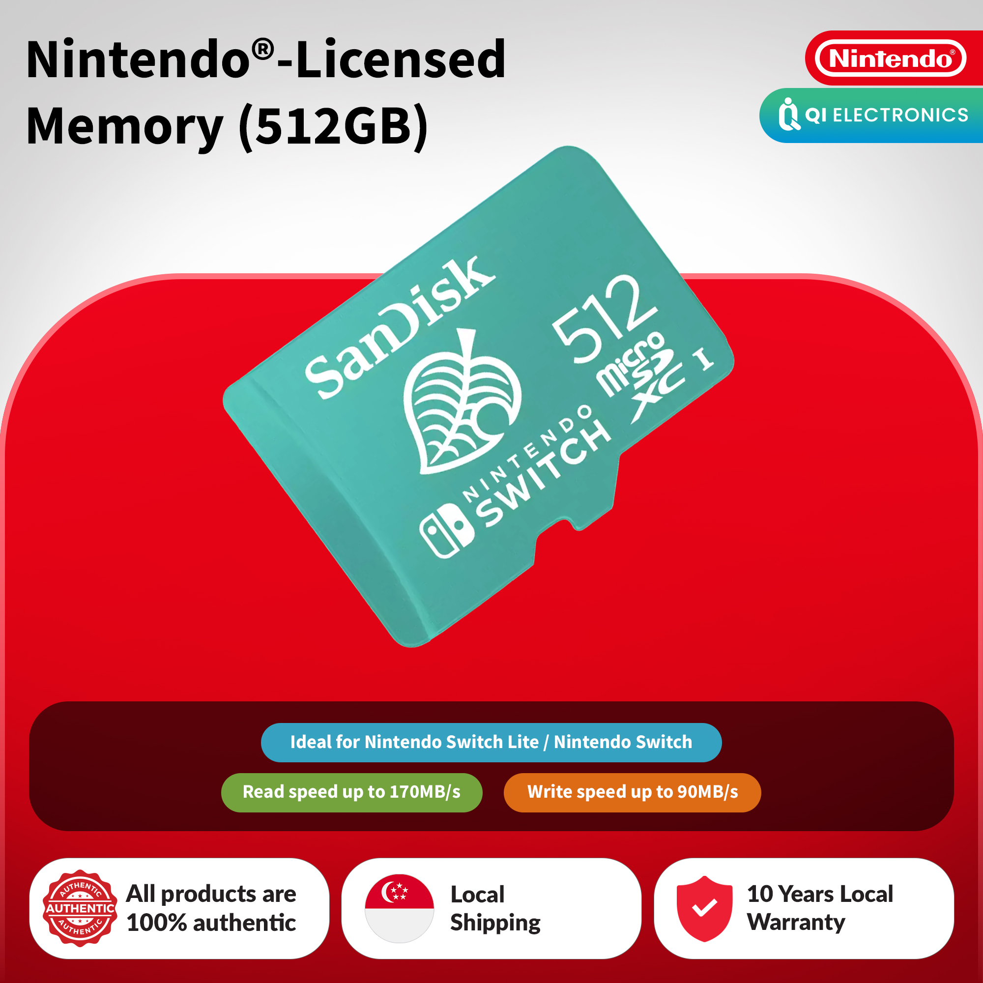 Sandisk Nintendo Memory Cards 128GB 256GB 512GB