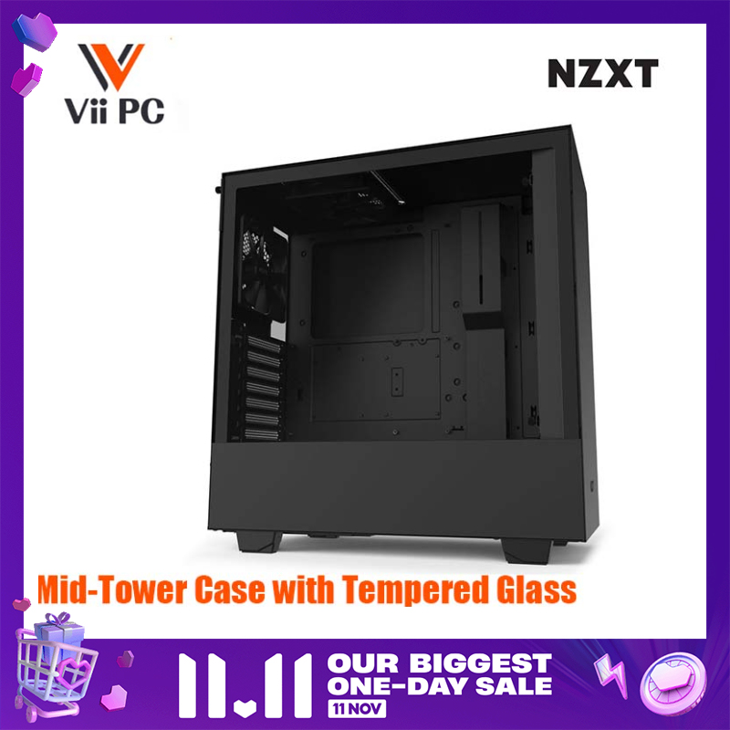 NZXT H510 Compact Mid-Tower Case with Tempered Glass - (BLACK/WHITE)
