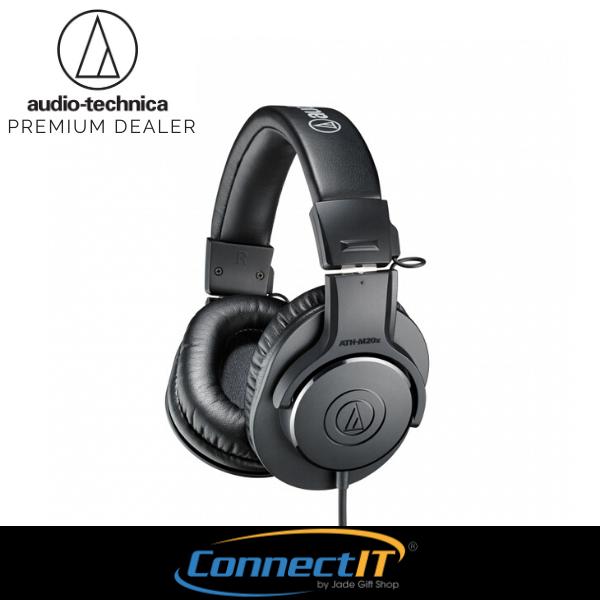 Audio Technica ATH-M20X Professional Studio Monitoring Over The Ear Closed Back Headphones With 1 Year Local Warranty