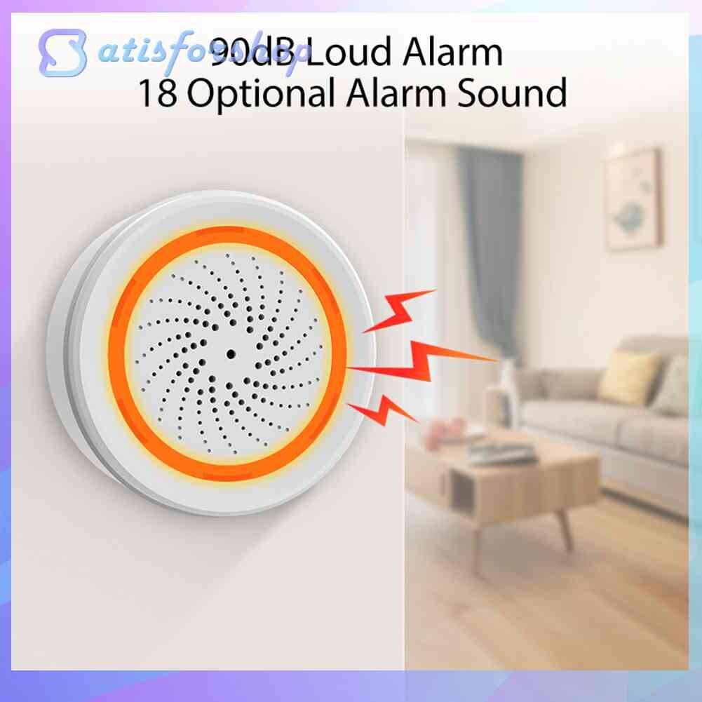 WIFI Siren Alarm Linkage 90DB Sound Light Sensor Smart Home Tuya APP Control Alarm Siren Smart Life Home Security Alarms System