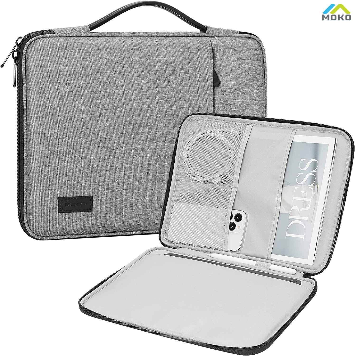 MoKo 9-11 Inch Tablet Sleeve Case, Fits iPad Air 5/4 2022, iPad Pro 11 2021-2018, Galaxy Tab A8 10.5/Tab S8 11" 2022, Protective Polyester Bag Carrying Case with Double Pocket