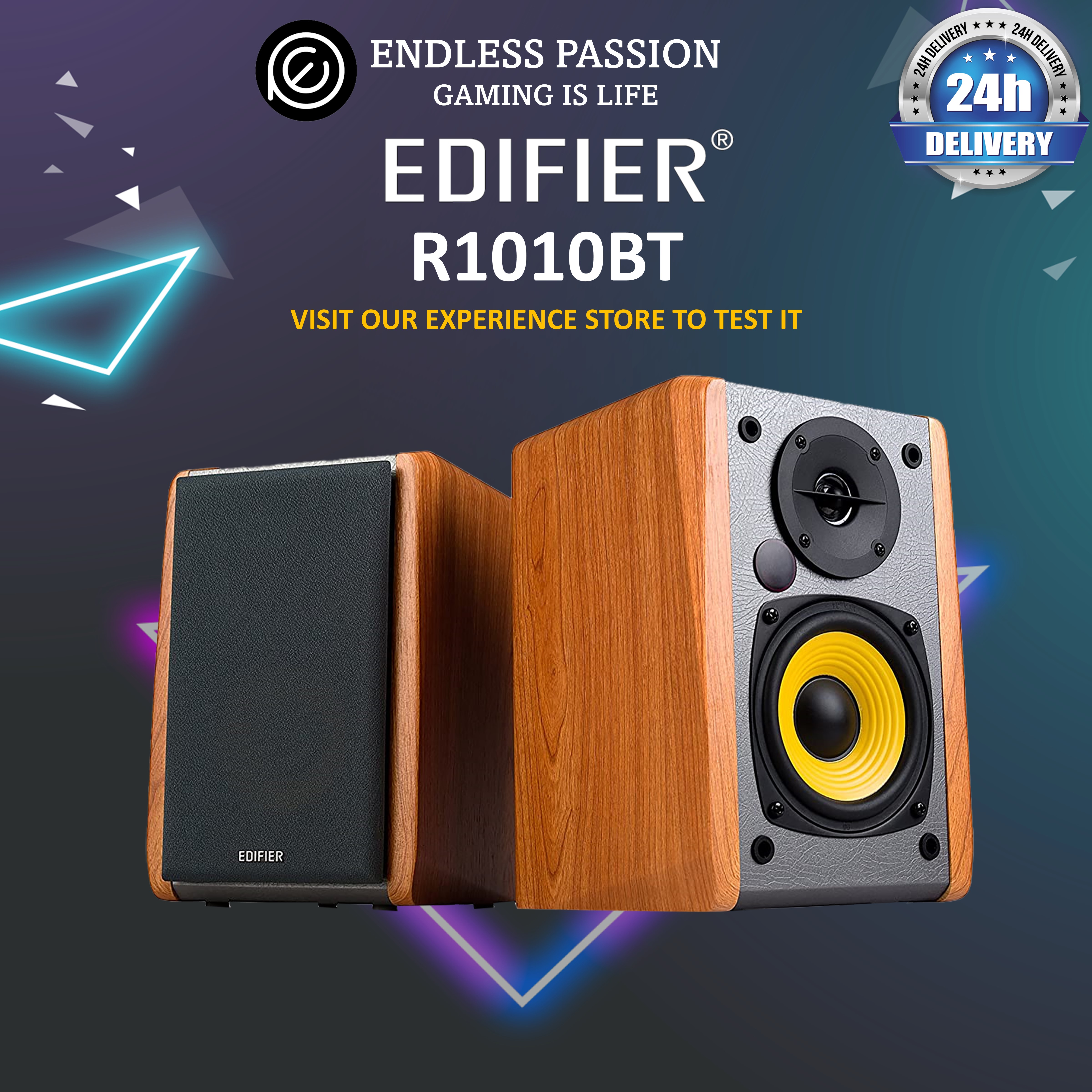 Edifier R1010BT 4" Active Bluetooth Bookshelf Speakers - 2.0 Computer Speaker - Powered Studio Monitor