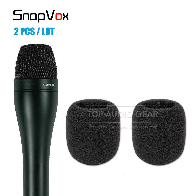 2PCS/LOT Black Windproof Microphone Cover Windshield Sponge Foam Filter For SHURE SM63 SM 63 L LB SM63L SM63LB  Mic Windscreen