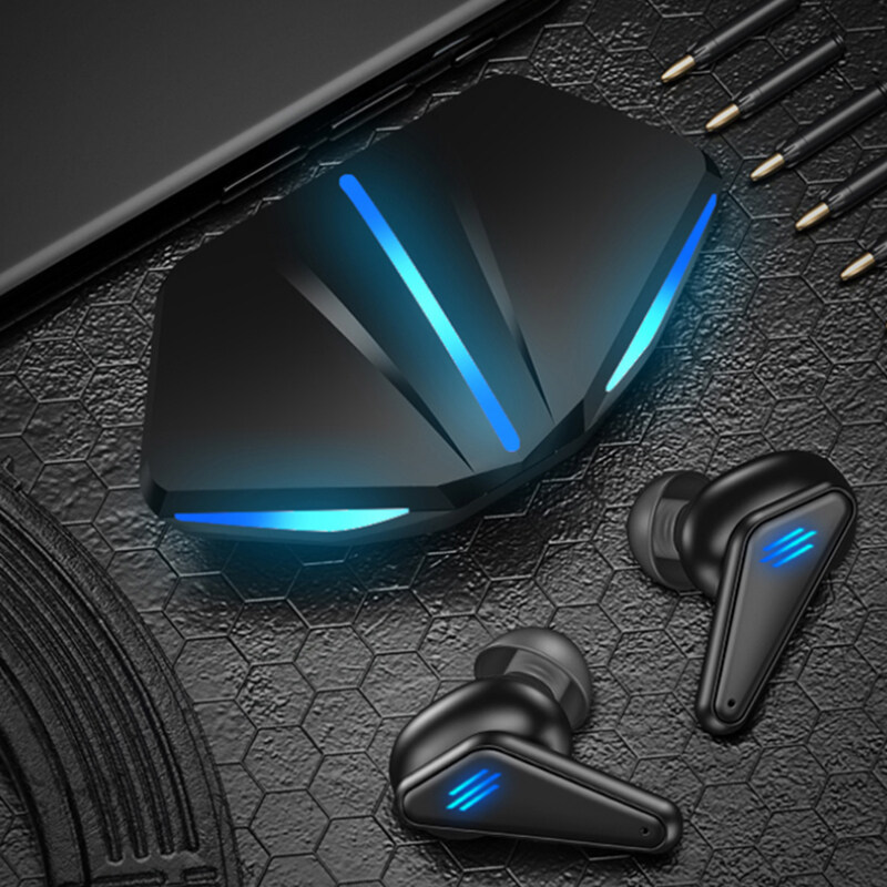 Vitog P31 Gaming Bluetooth Earphone with Mic,65ms Low Latency TWS 5.0 Wireless Earbuds Sports Headphone For Gaming,Touch Control Noise Reduction E-sports Bluetooth Headset For iPhone Xiaomi Huawei Sam