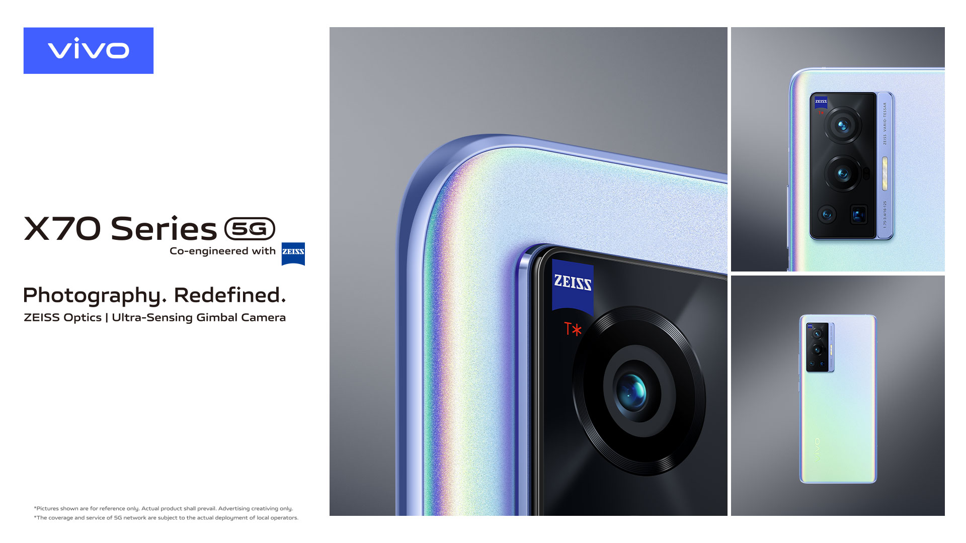 vivo X70 5G [12GB+4GB/256GB] Zeiss T* Coating | Ultra Sensing Gimbal Camera | 120Hz Refresh Rate | Flagship SOC Dimensity 1200 6nm |【2 YEARS WARRANTY】