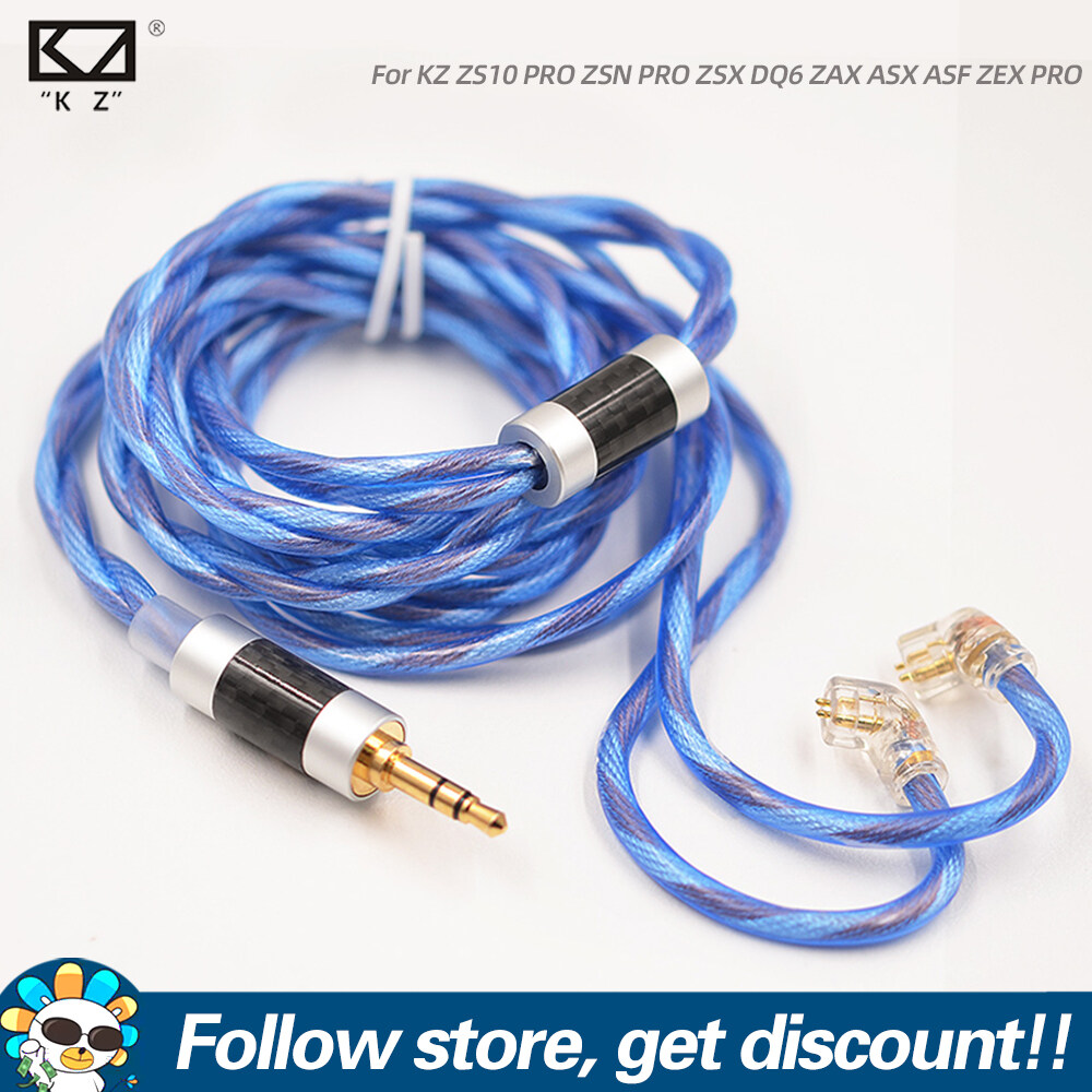 KZ Replacement Cable OCC Silver-plated Earphone Upgraded Wire Gold-plated 2Pin 0.75mm Headphone Replaced Line For KZ ZSN EDA DQ6S EDX Ultra ZS10 PRO ZSX DQ6 ZES ZAX ZAS ASX EDS GK G5 GS10 GSE CCA CA16