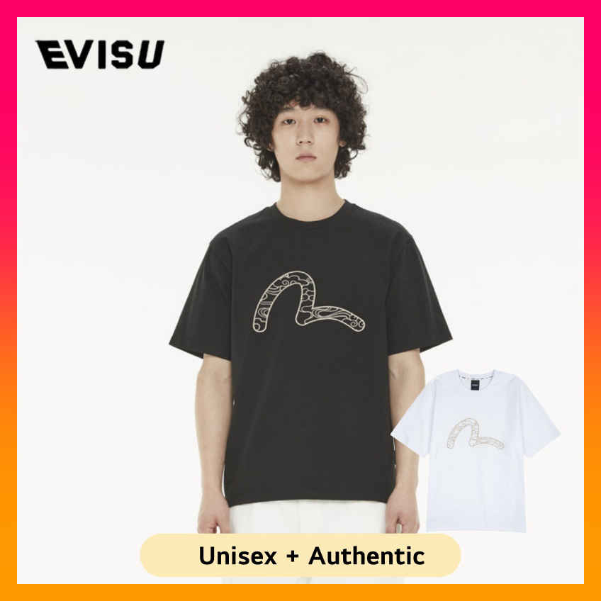 EVISU Big Hills Cloud Embroidery T shirt