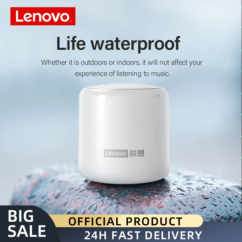 Lenovo L01 Bluetooth Speaker Portable Outdoor Loudspeaker Wireless Mini Column 3D Stereo Music Surround Bass Box Mic