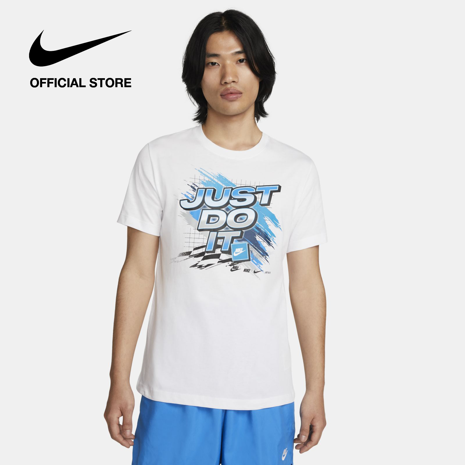 Nike Men's Sporstwear Racing Graphic T-Shirt - White
