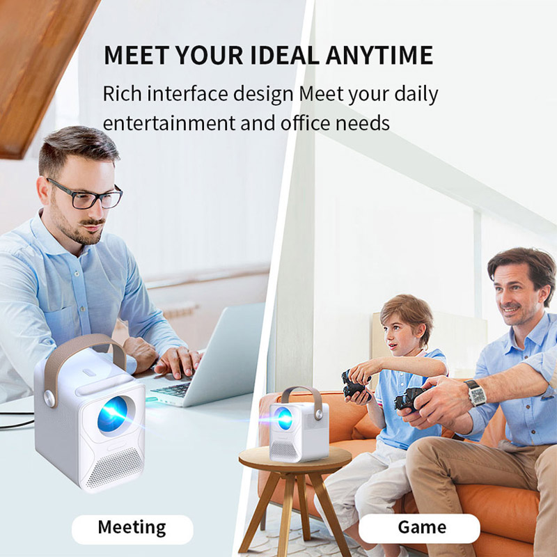 2022【Ultra FHD 1080P】Mirval X6 1080P Mini Portable 4K LCD Projector WiFi Wireless Mirror Screen Miracast Airplay for Phone LED Proyector Home Office Classroom Projectors