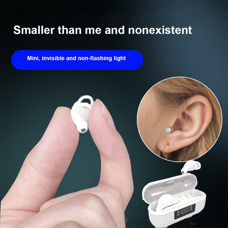 Bluetooth Invisible Earphone Mini In-Ear Wear Wireless 5.1 TWS Headset No Delay Waterproof Stereo Sports Headphones with Mic