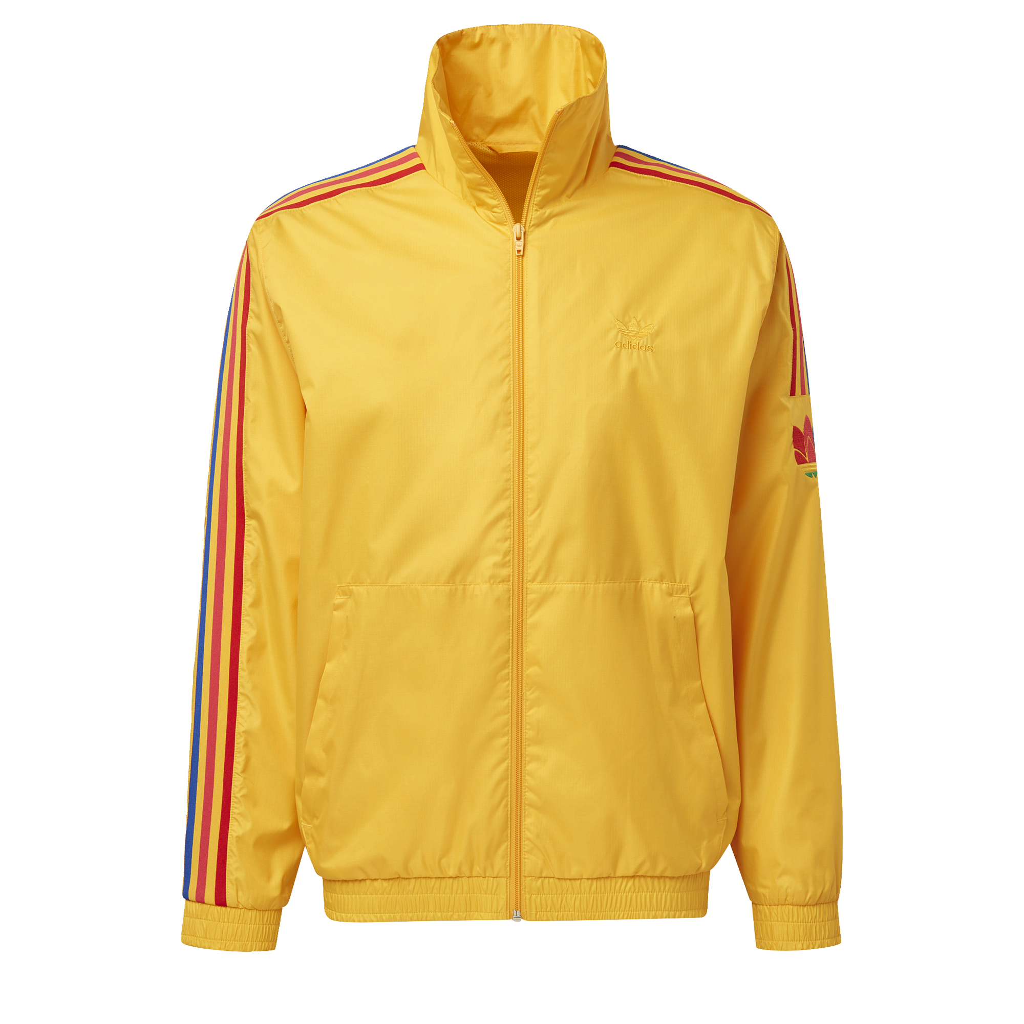 adidas ORIGINALS 3D Trefoil 3-Stripes Track Top Men Yellow GE0848