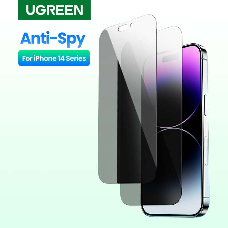 UGREEN 2PCS Privacy Screen Protector For iPhone 14 13 Pro Max iPhone 14 Plus Anti-Spy Tempered Glass Screen Protector