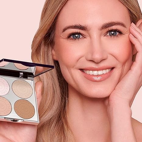 By Terry Hyaluronic Hydra-Powder Palette, 4-Shade, Vegan Contour Palette For Flawless & Matte Complexion, Fair to Medium